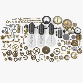 100 Steampunk Parts